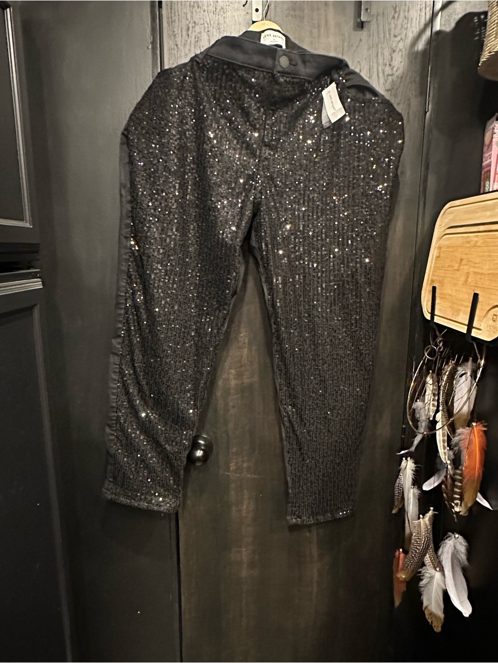 Lane Bryant Black Sequin Jeans